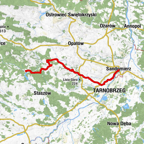 Raków - Wzgórze Zamkowe - Wzgórze Katedralne - Wzgórze Miejskie