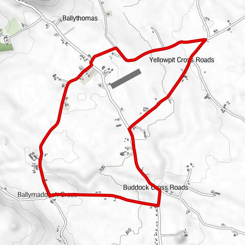 Kylespiddoge - Yellowpit Cross Roads - Ballymaddock Cross - Rathmore