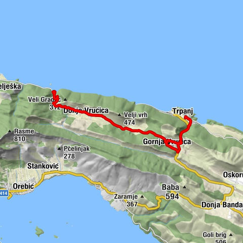 Trpanj - Novačići - Gornja Vrućica - crkva Gospe od Milosrđa