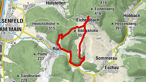 Elsenfeld district Eichelsbach: via Himmelthal Monastery and the Rücker vineyards back to Eichelsbach to the parking lot