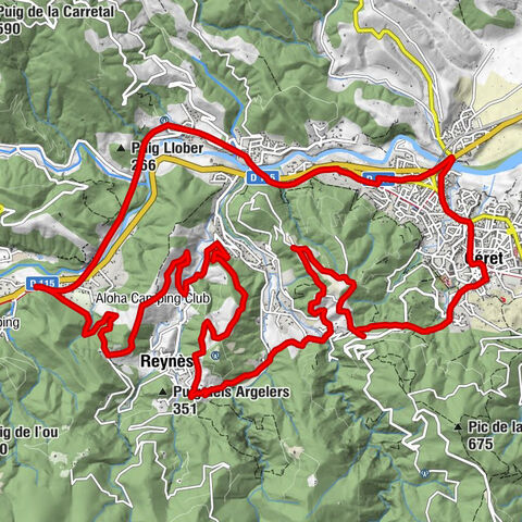 66 La-Farga-de-Reiners Coll-de-Baucells Céret Pont-del-Diable Pont-de-Reiners El-Vilar