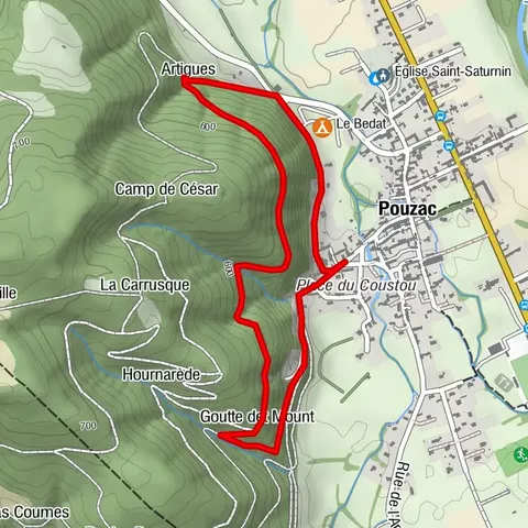 Die Schleife der Höhen von Pouzac