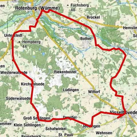 Südschleifchen - Rennradtour bei Visselhövede