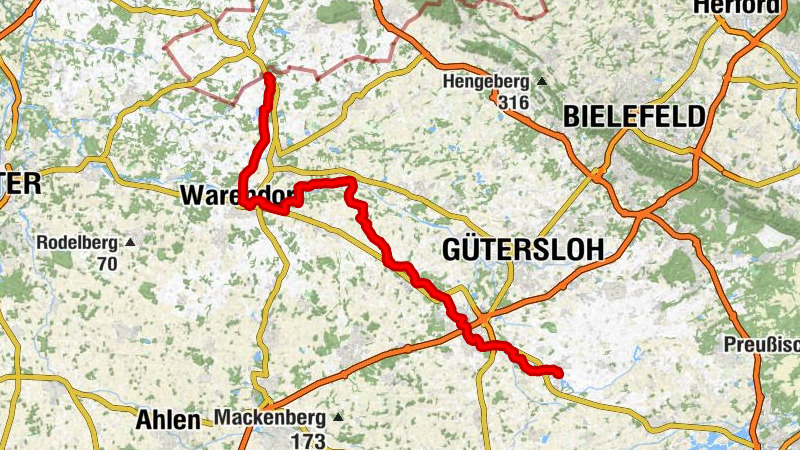 Historische Stadtkerne - Etappe Füchtorf bis Rietberg