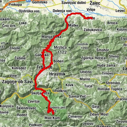 Griže - Podmeja - Trbovlje - Kum in nazaj