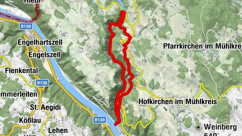Niedderranna - Rannatal - Staumauer - Ruine Falkenstein - Niederranna