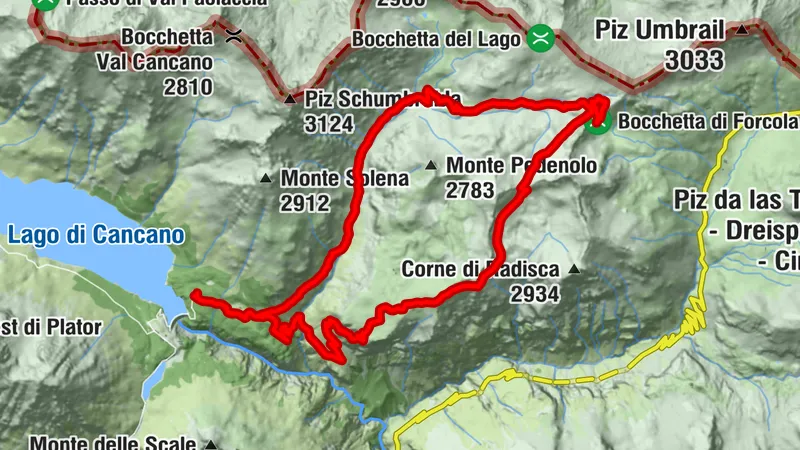 Periplo dell'area di Pedenolo