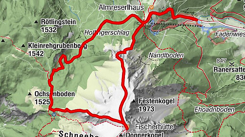 Losenheim: Edelweißhütte - Fadensteig - Fischerhütte