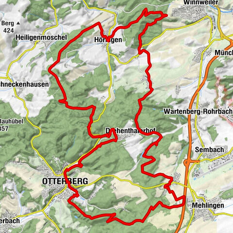 Hinkelsteinweg - complete route