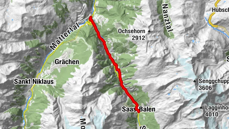 Valley path Saas - Stalden