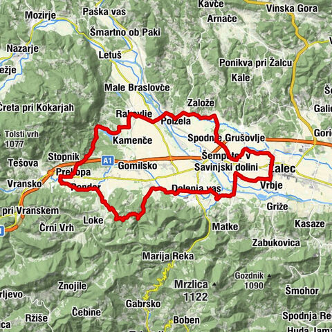 Road cycling routs through the Lower Savinja Valley