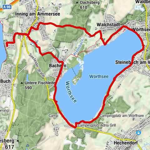 Rundkurs Wörthsee - von Inning am Ammersee, Bayern